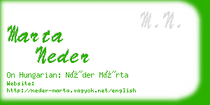 marta neder business card